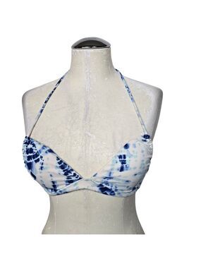 Victoria's Secret Blue White The Adjustable Bralette Bikini Top S